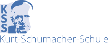 Logo Kurt-Schumacher-Grundschule, Portrai tund Text
